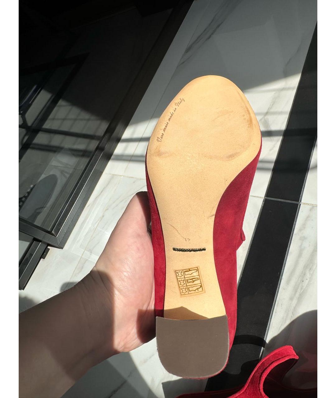 DOLCE&GABBANA Красные замшевые туфли, фото 8