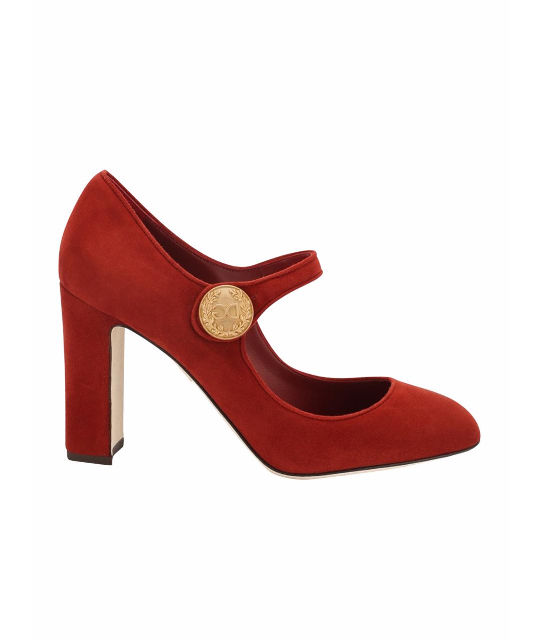 DOLCE&GABBANA Красные замшевые туфли, фото 1