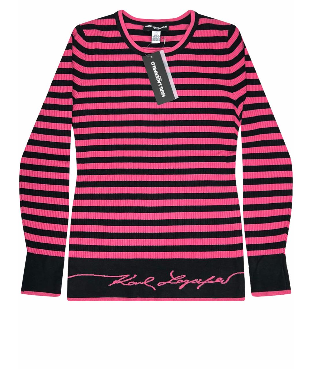 KARL LAGERFELD Розовый вискозный джемпер / свитер, фото 1