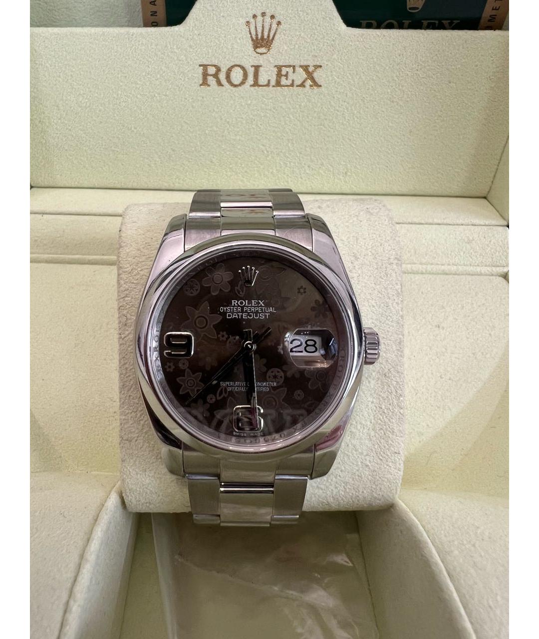 ROLEX Коричневые стеклянные часы, фото 9