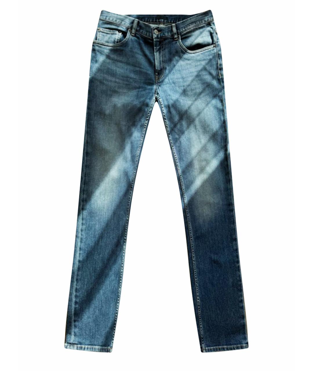 PRADA Синие хлопко-эластановые джинсы скинни, фото 1
