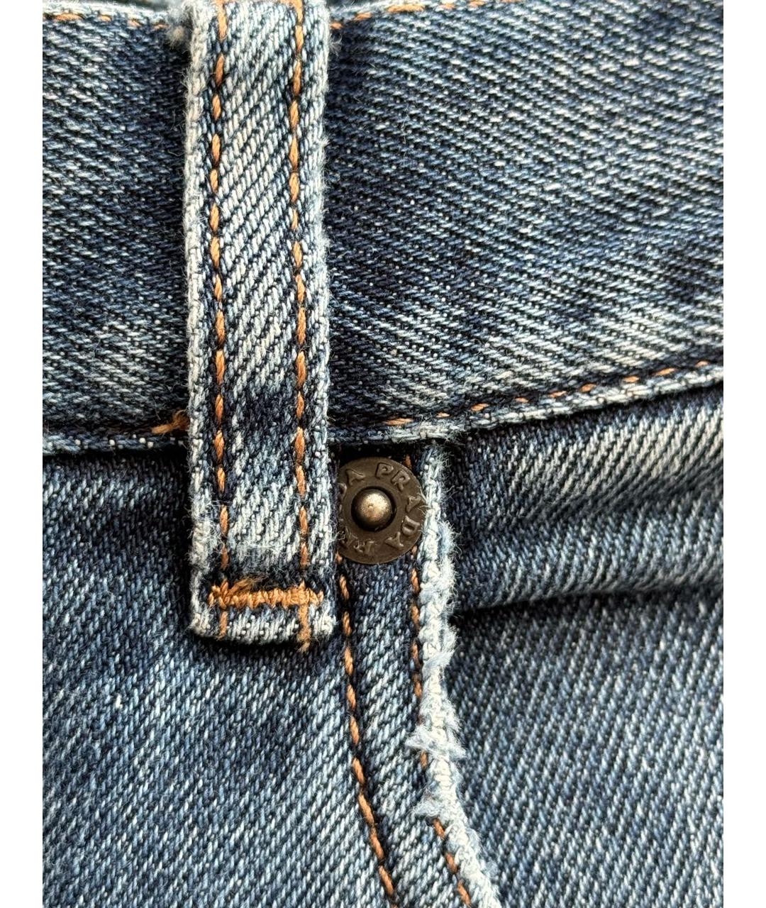 PRADA Синие хлопко-эластановые джинсы скинни, фото 6