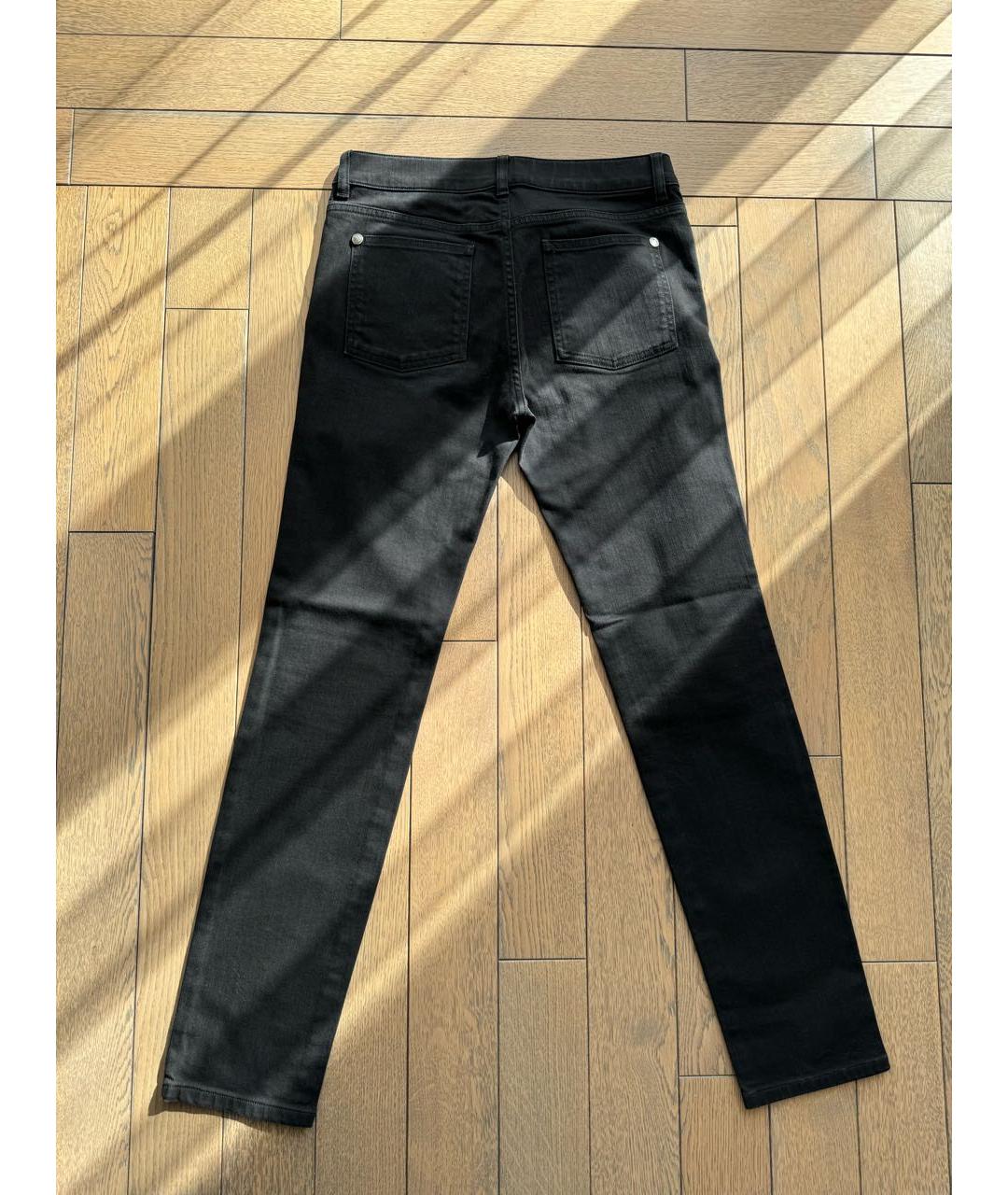 CHANEL PRE-OWNED Черные хлопко-эластановые джинсы слим, фото 2