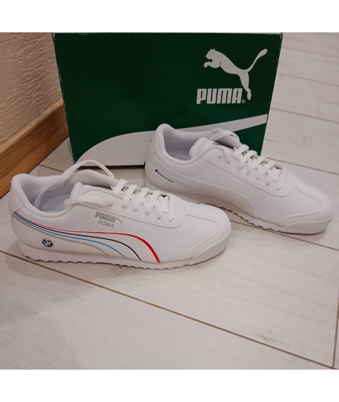 PUMA Черные кожаные низкие кроссовки / кеды, фото 2