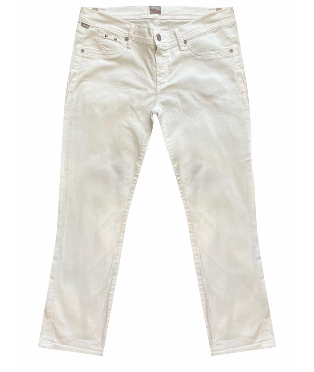 CITIZENS OF HUMANITY Белые хлопко-эластановые прямые джинсы, фото 1