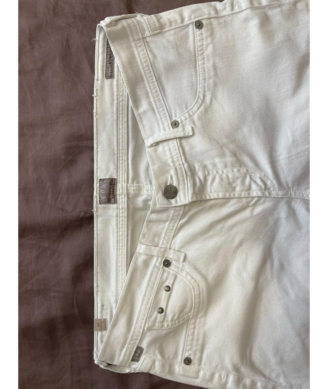 CITIZENS OF HUMANITY Белые хлопко-эластановые прямые джинсы, фото 2