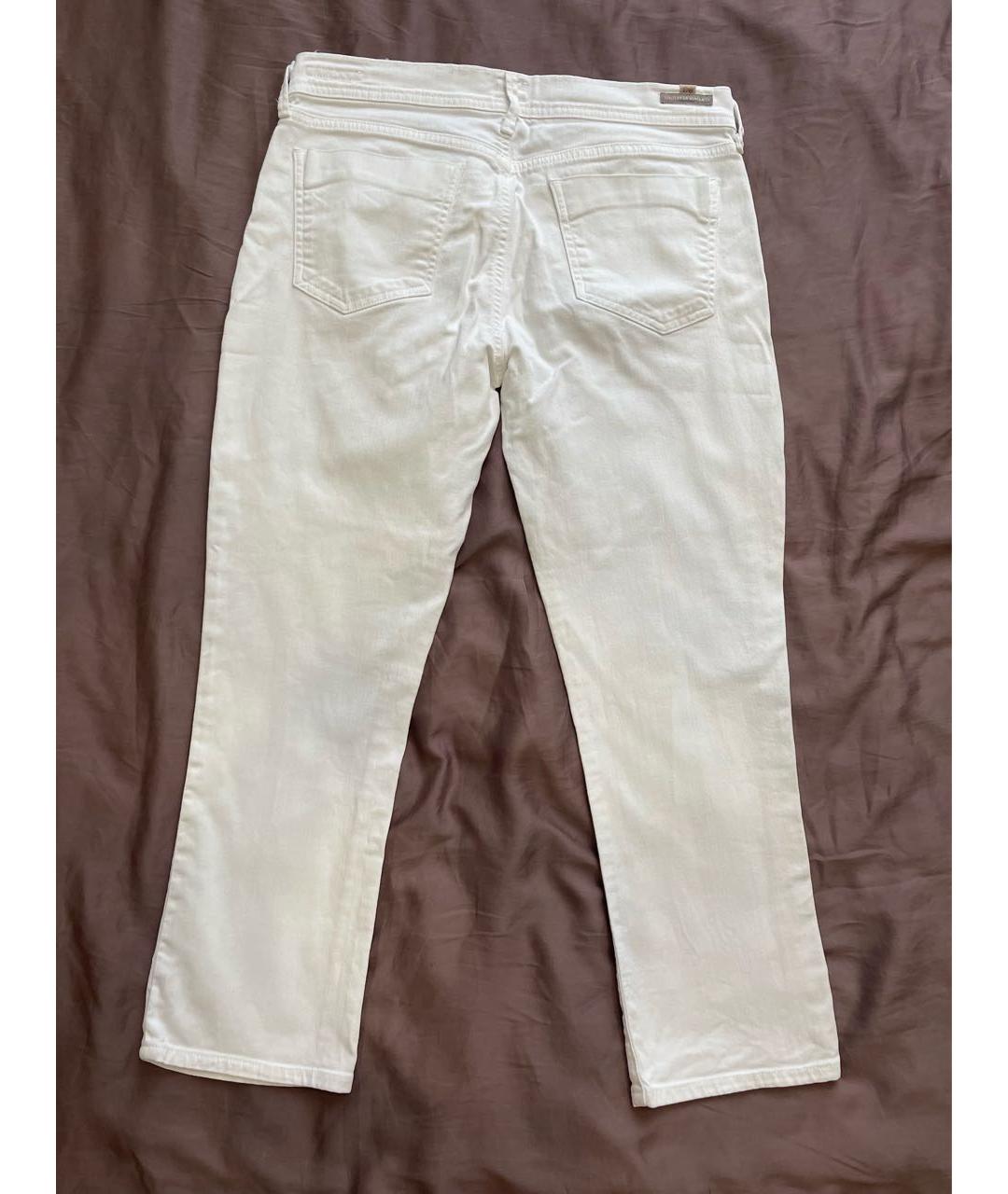 CITIZENS OF HUMANITY Белые хлопко-эластановые прямые джинсы, фото 6