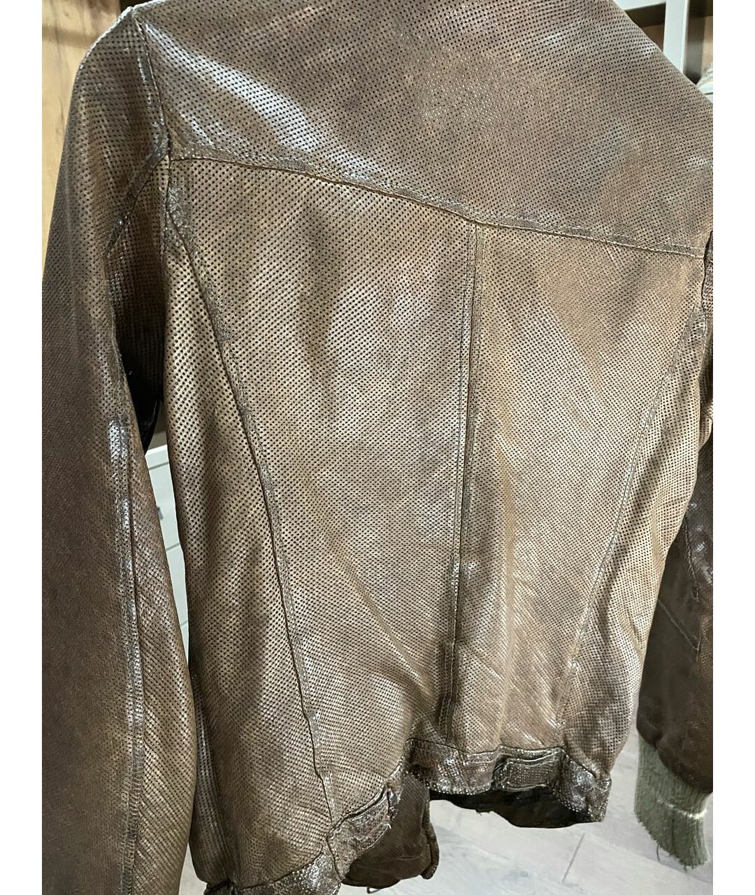 GIORGIO BRATO Коричневая кожаная куртка, фото 2