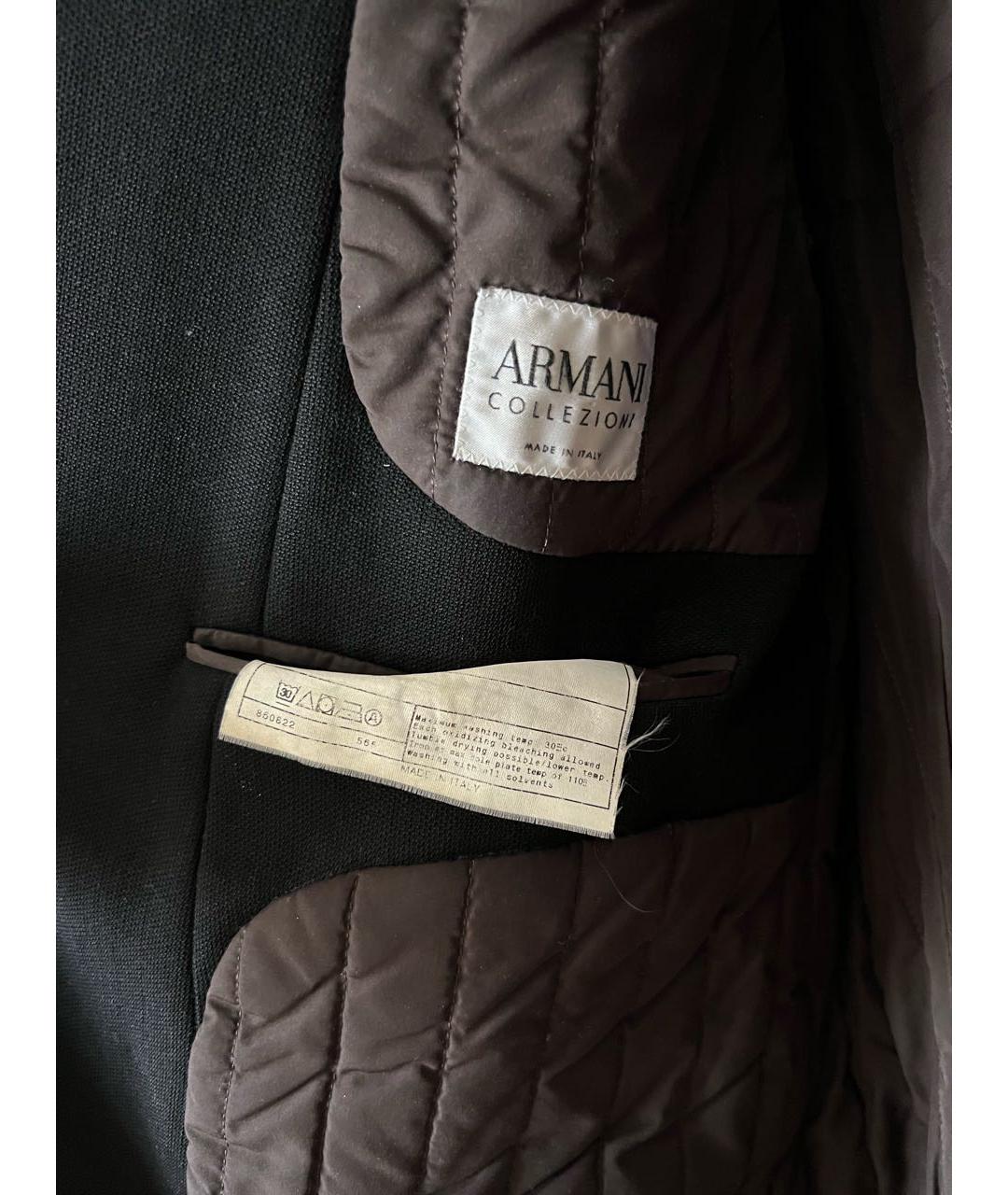 ARMANI COLLEZIONI Черное шерстяное пальто, фото 3