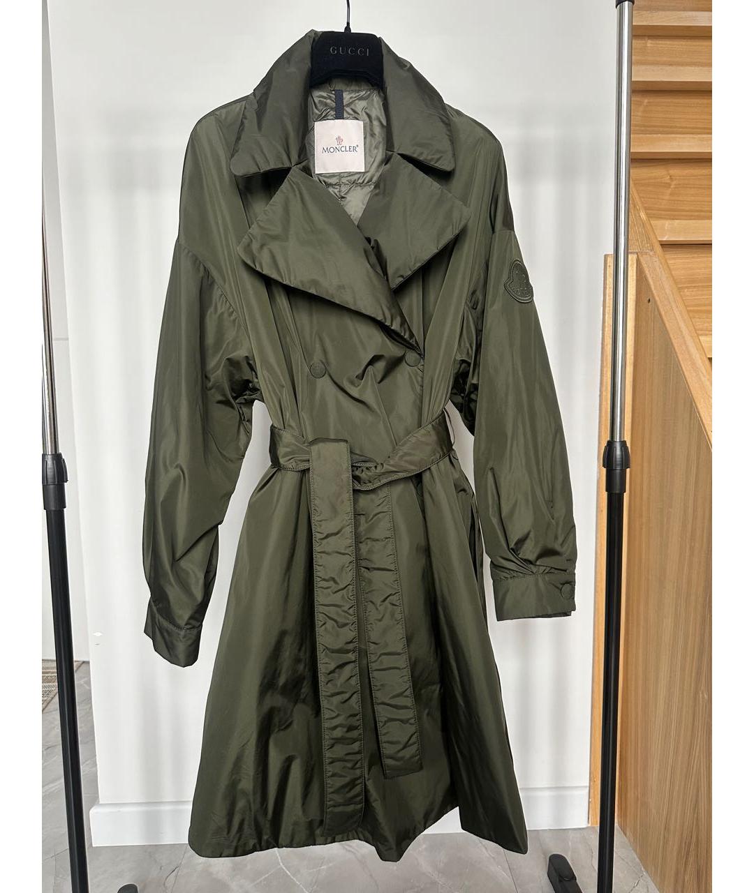 MONCLER Зеленая полиамидовая куртка, фото 9
