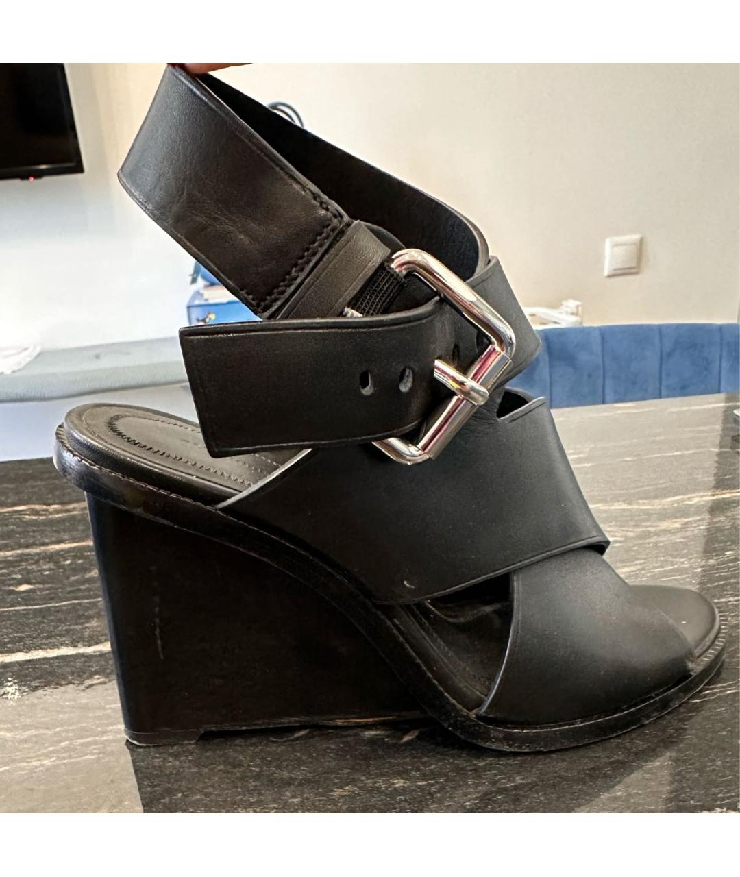 ALEXANDER WANG Черные кожаные босоножки, фото 6