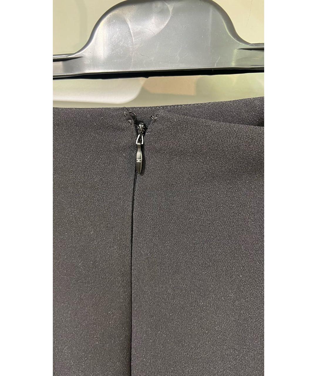ELISABETTA FRANCHI Черная полиэстеровая юбка макси, фото 4