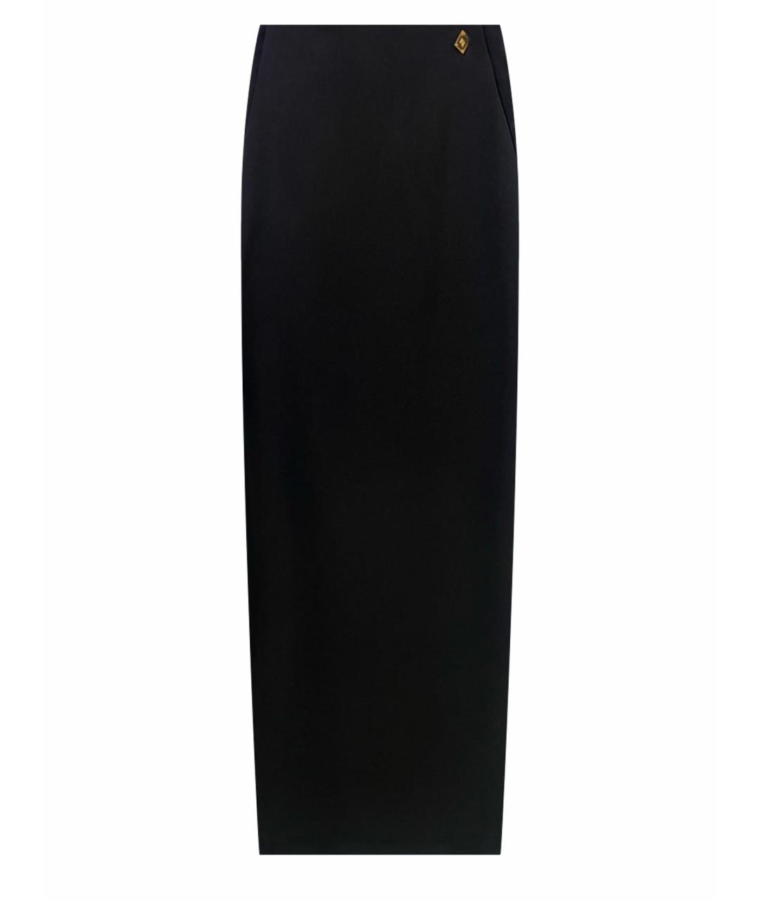 ELISABETTA FRANCHI Черная полиэстеровая юбка макси, фото 1