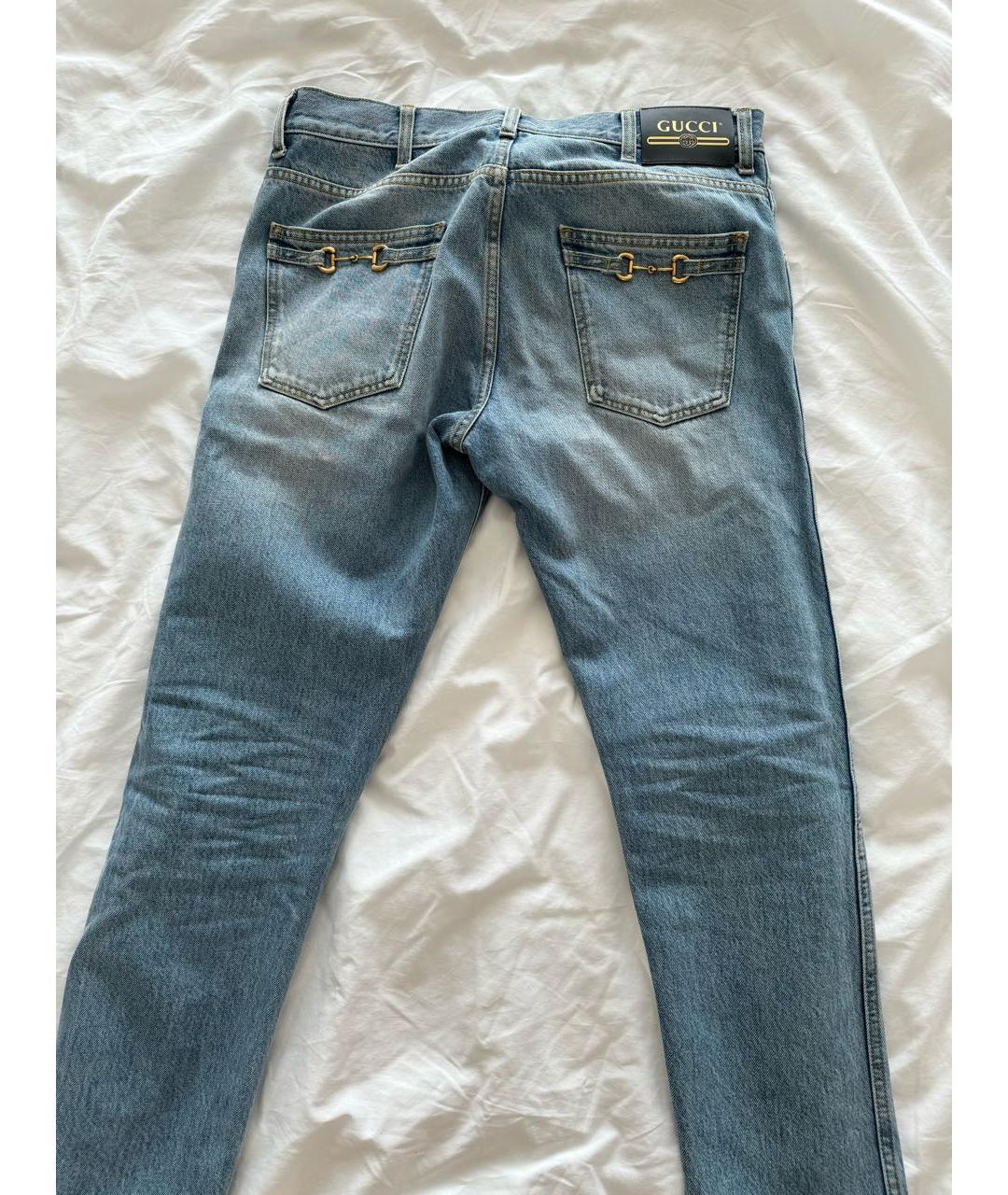 GUCCI Синие прямые джинсы, фото 2