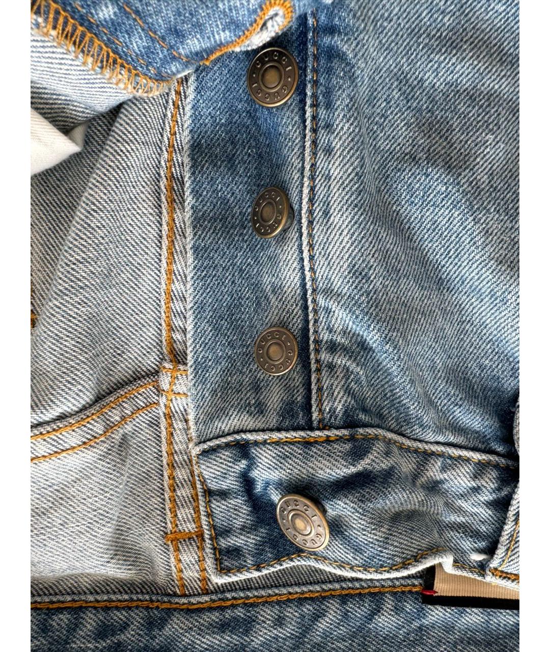 GUCCI Синие прямые джинсы, фото 4
