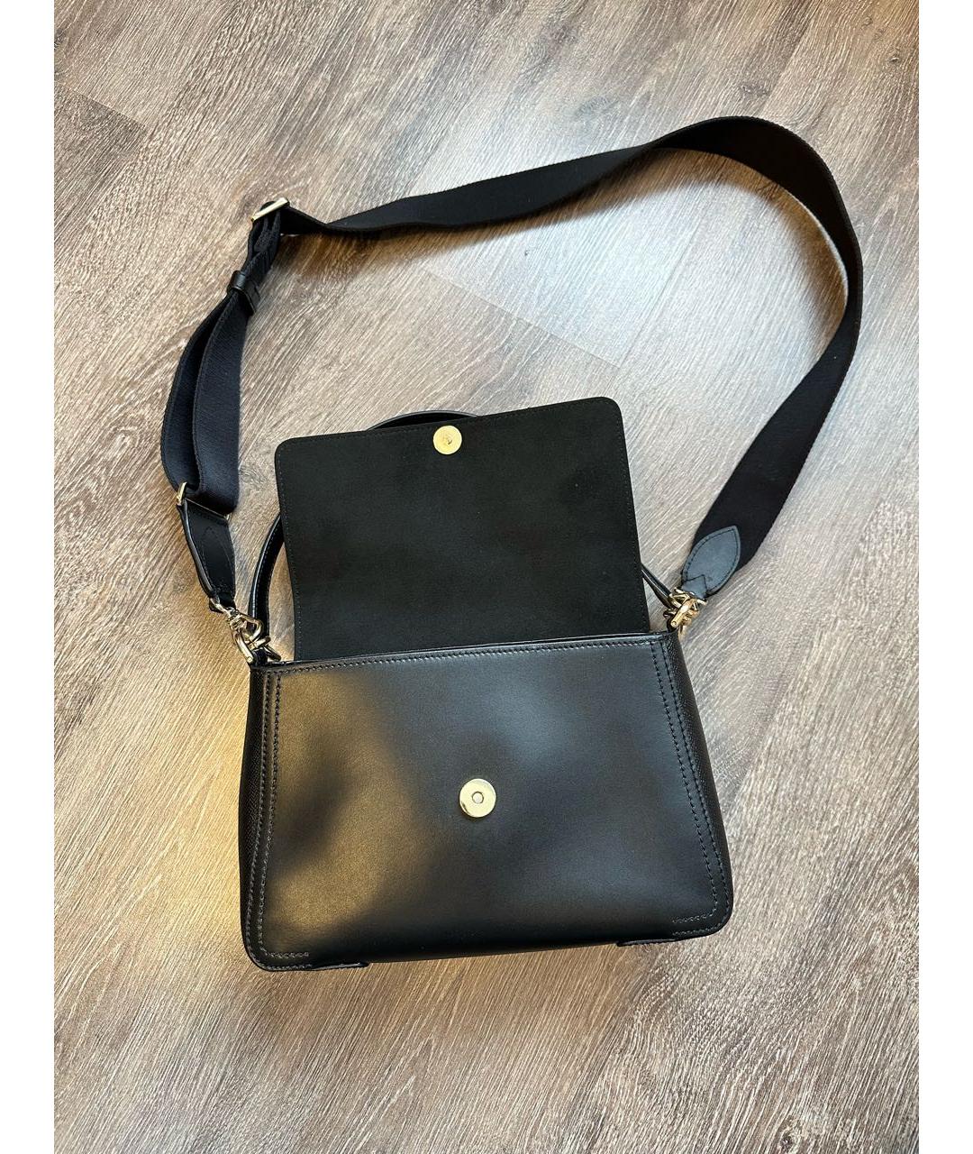 FURLA Черная кожаная сумка через плечо, фото 3