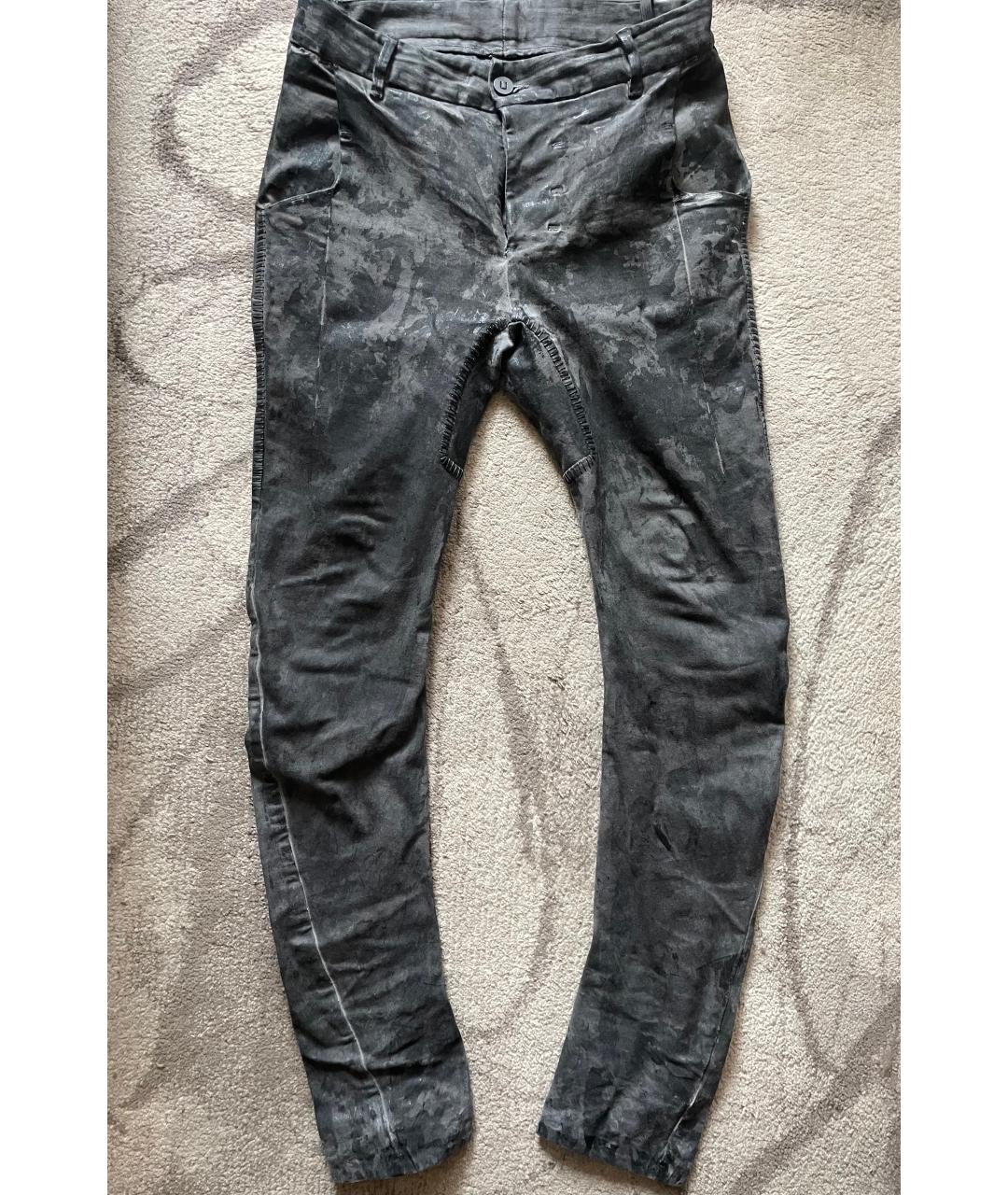 BORIS BIDJAN Серые хлопко-полиэстеровые джинсы скинни, фото 7