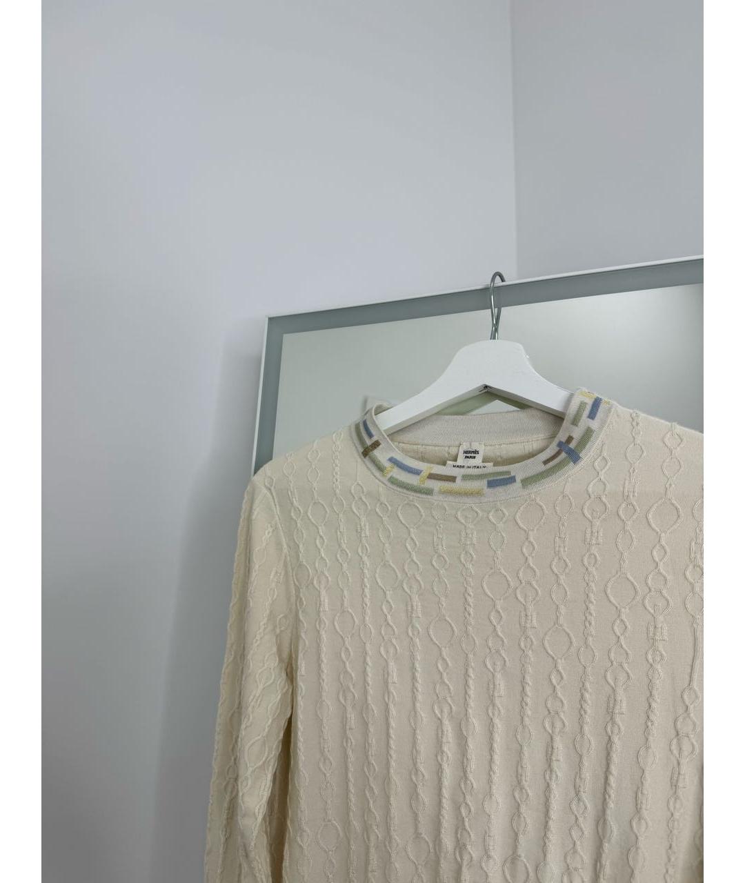 HERMES PRE-OWNED Бежевый кашемировый джемпер / свитер, фото 2