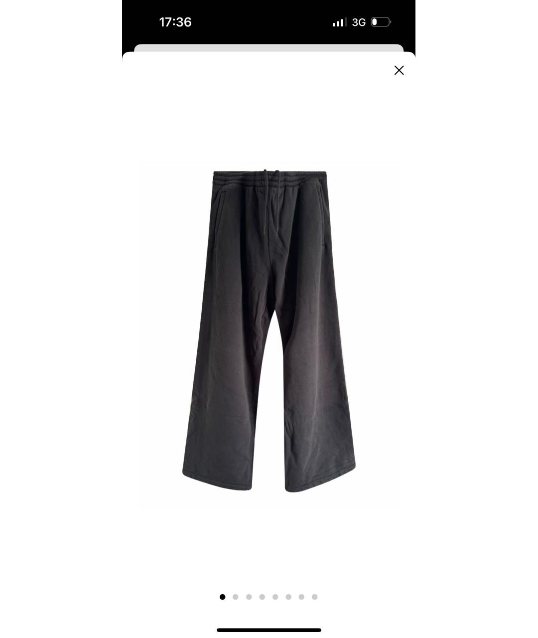 YEEZY Черные хлопковые повседневные брюки, фото 9