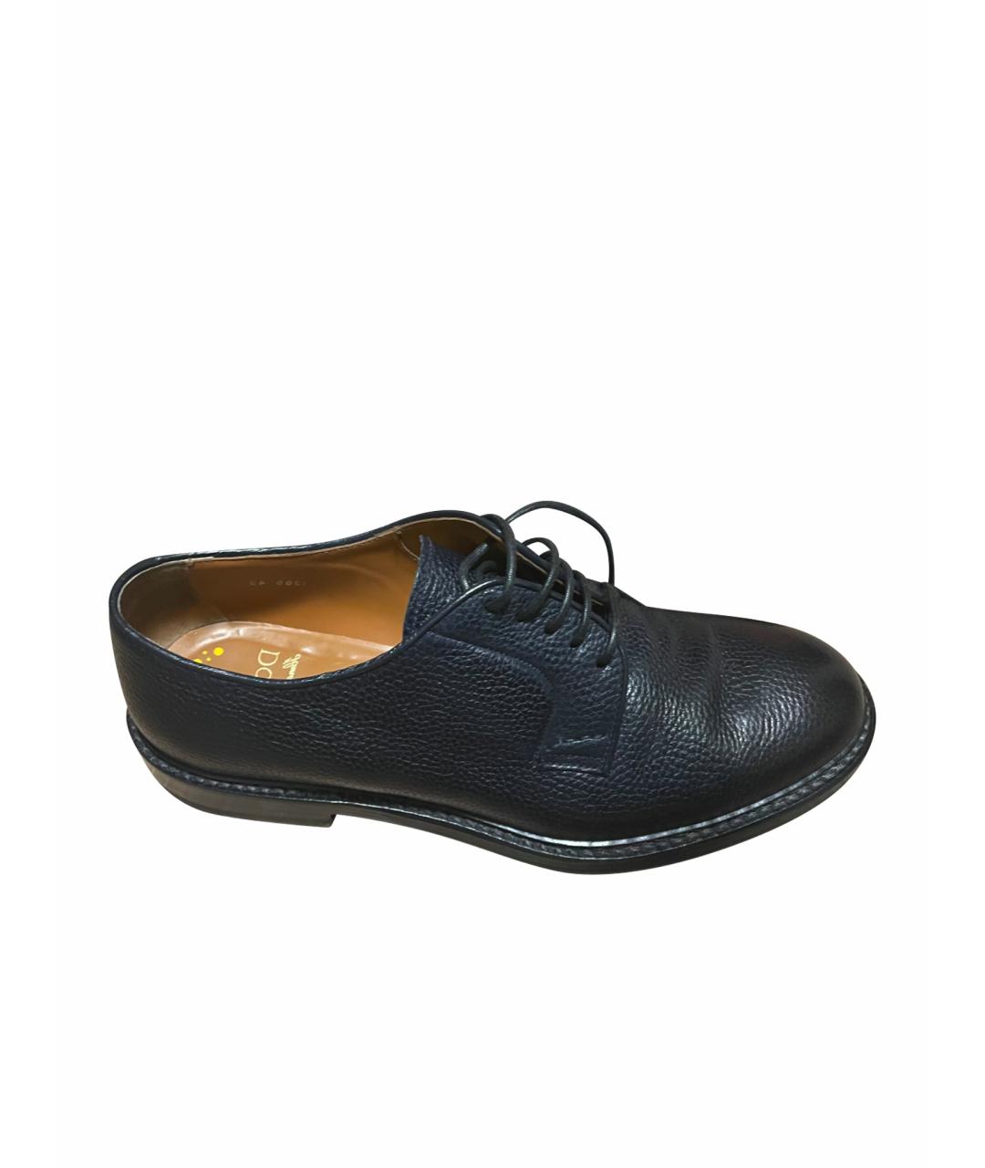 DOUCAL'S Синие кожаные туфли, фото 1