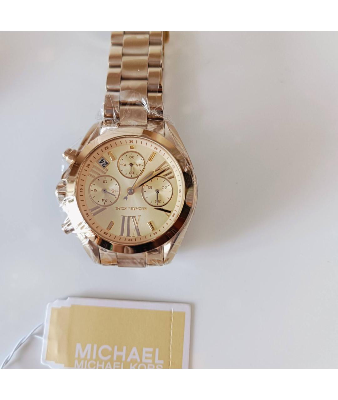 MICHAEL KORS Золотые стальные часы, фото 8