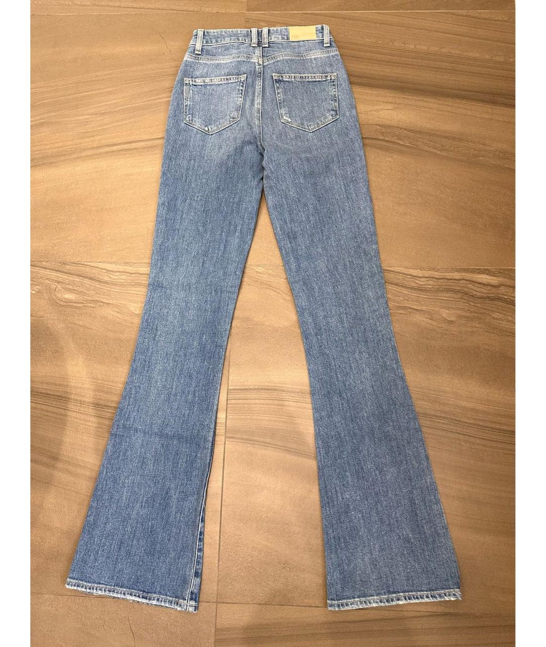 PAIGE Синие хлопко-эластановые джинсы клеш, фото 2