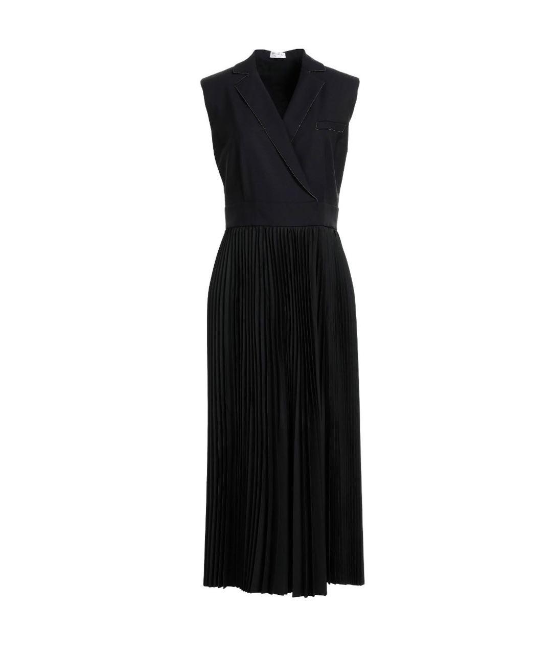 BRUNELLO CUCINELLI Черное шерстяное вечернее платье, фото 1