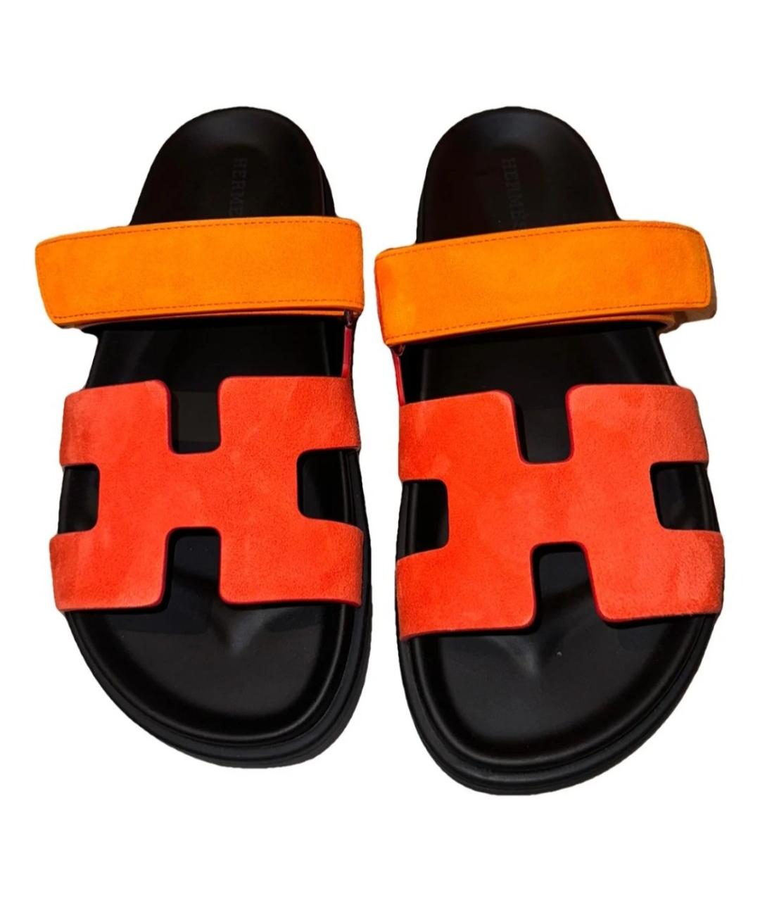 HERMES Замшевые сандалии, фото 3