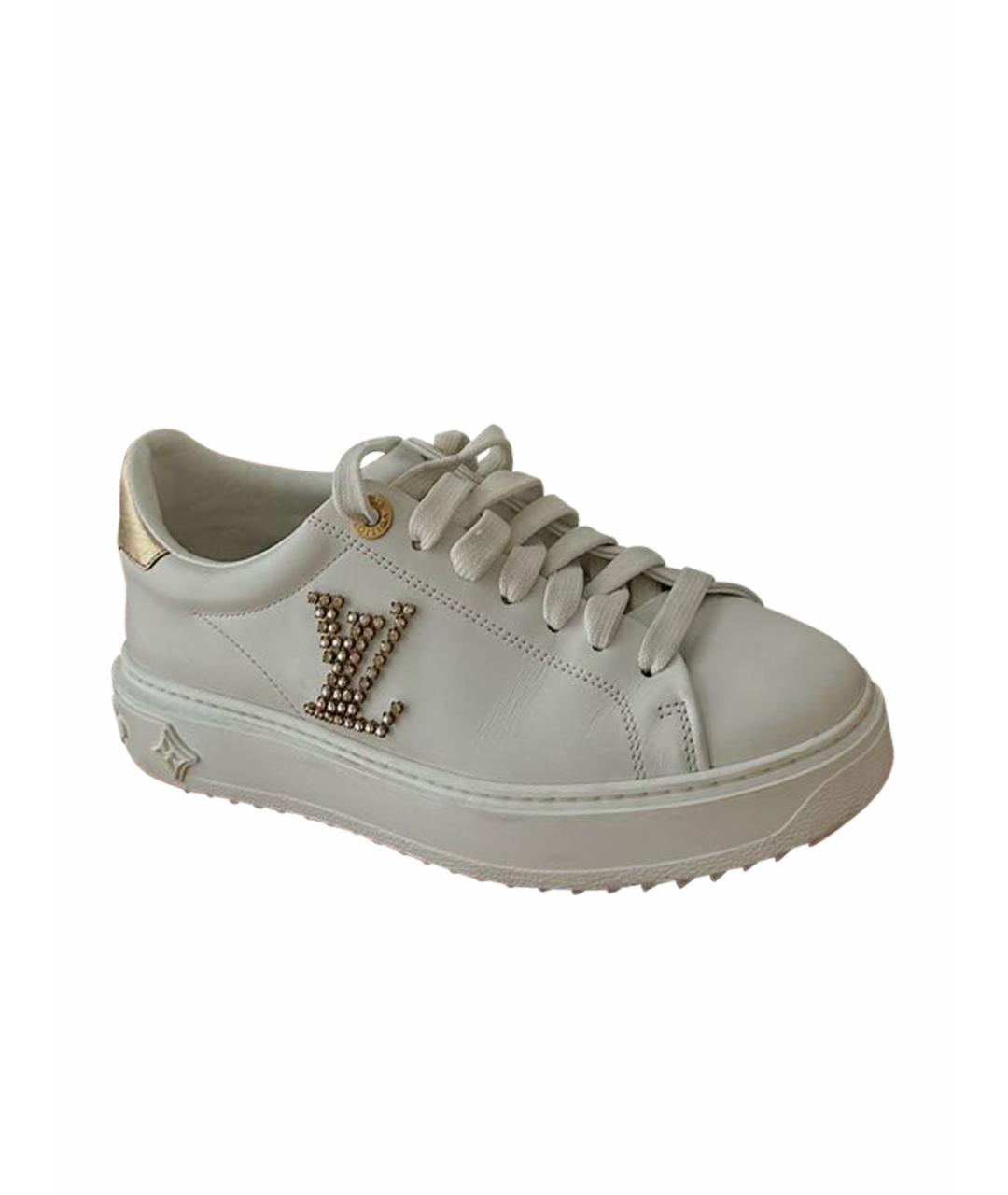 LOUIS VUITTON Белые кожаные кроссовки, фото 1