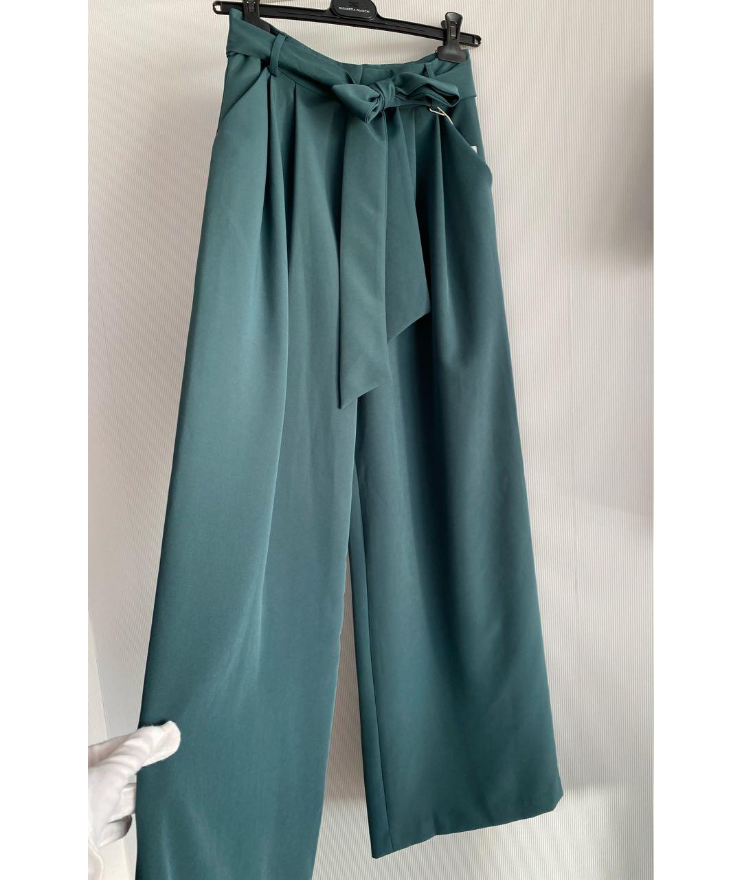 MILLY Зеленые полиэстеровые брюки широкие, фото 4