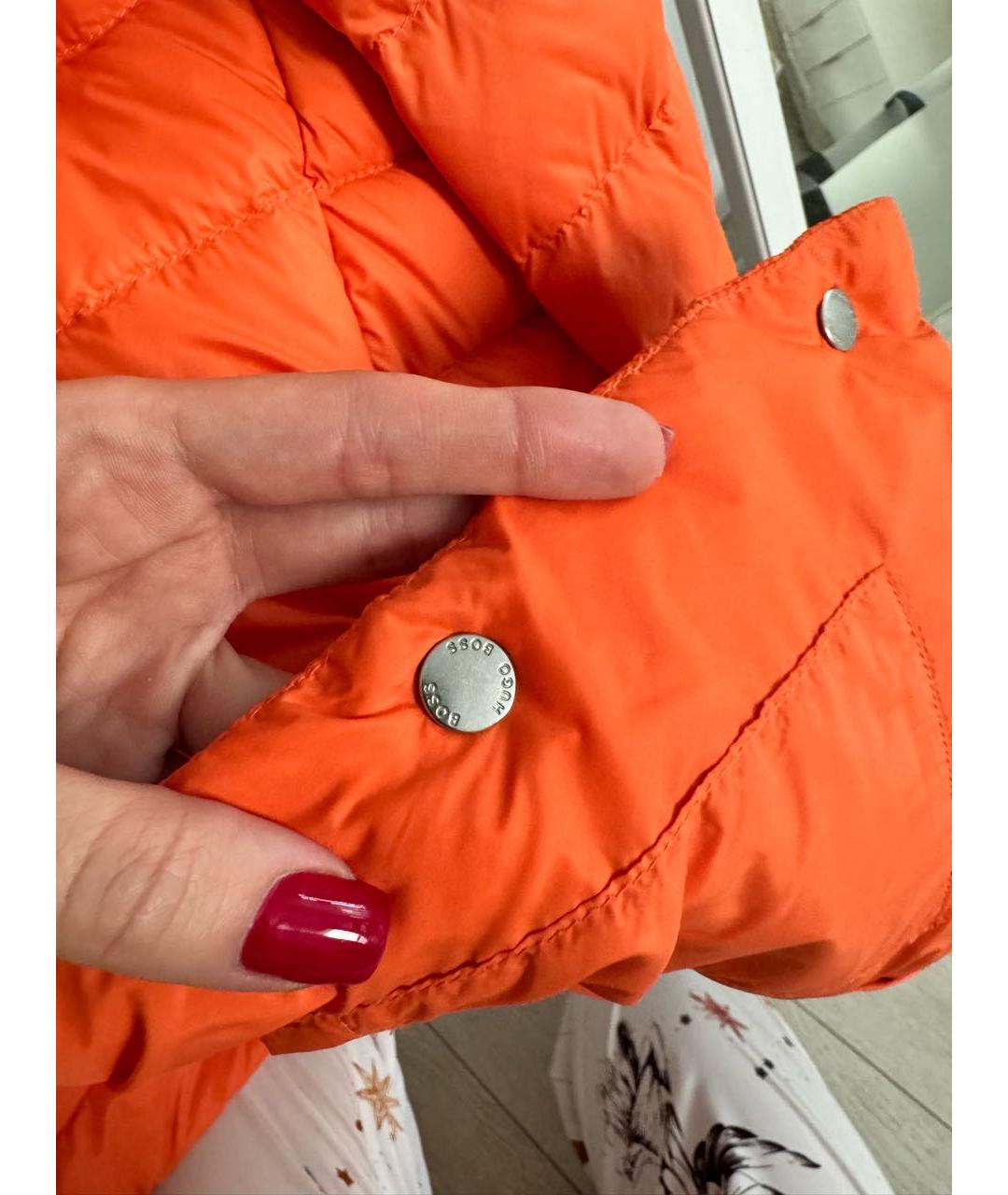 HUGO BOSS Оранжевая полиэстеровая куртка, фото 6