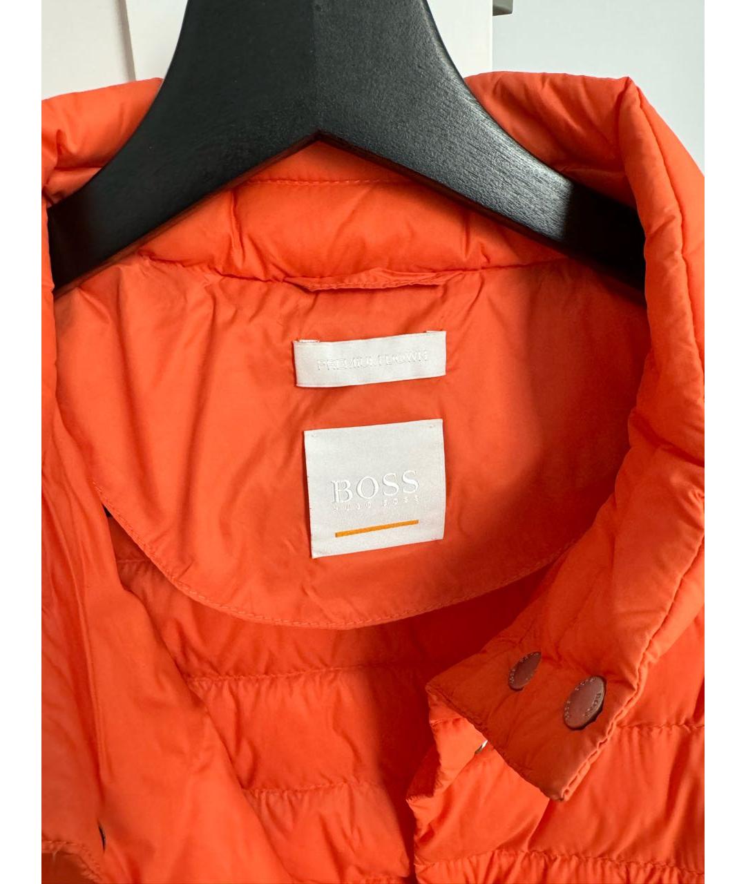 HUGO BOSS Оранжевая полиэстеровая куртка, фото 3