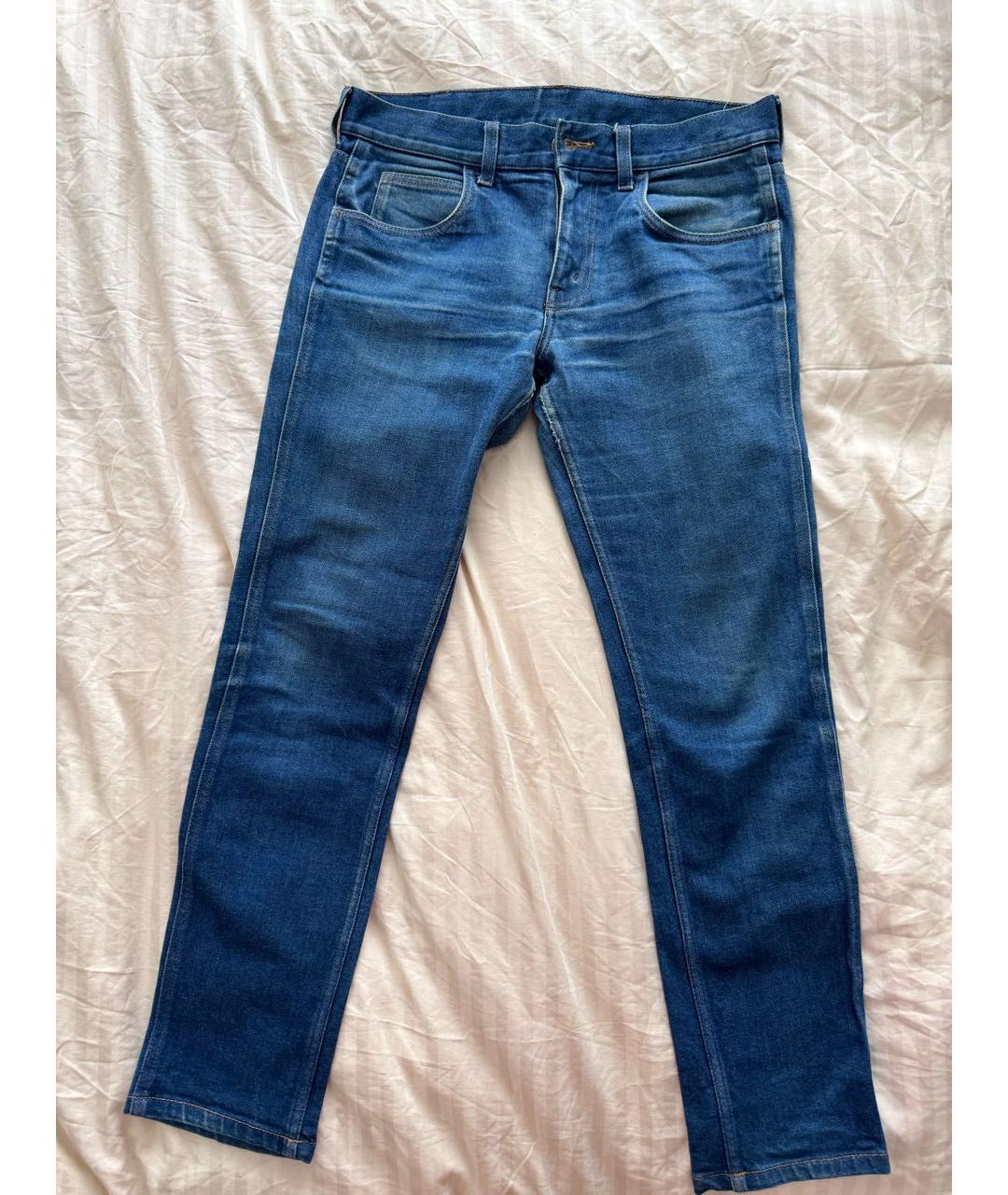 GUCCI Синие хлопковые джинсы скинни, фото 6
