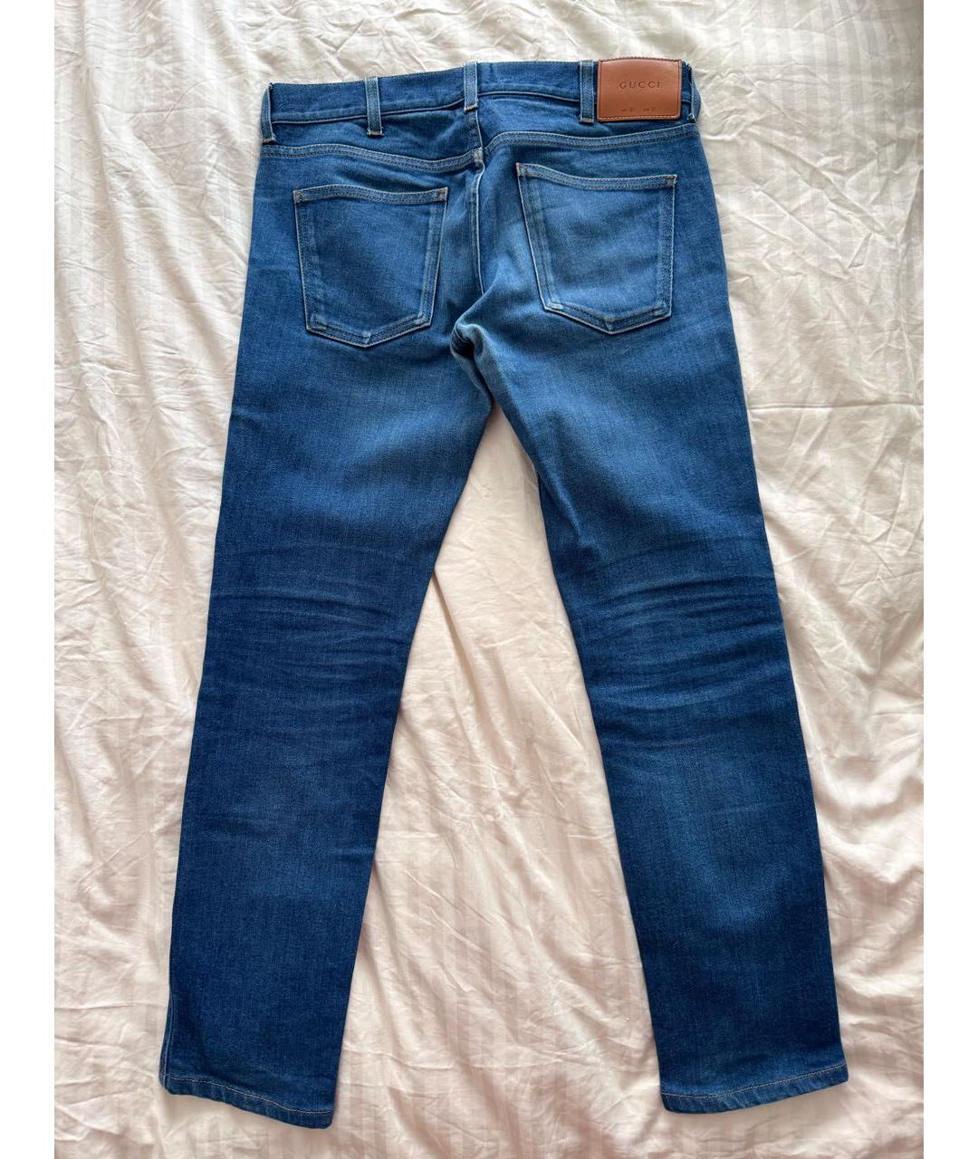 GUCCI Синие хлопковые джинсы скинни, фото 2