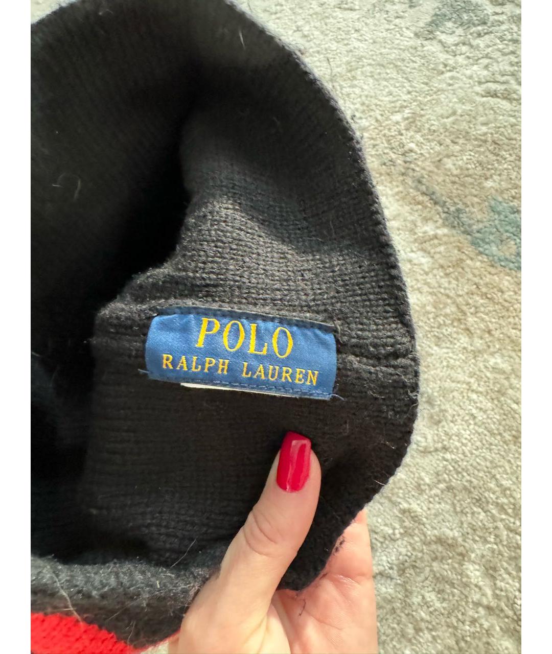 POLO RALPH LAUREN Черная синтетическая шапка, фото 3