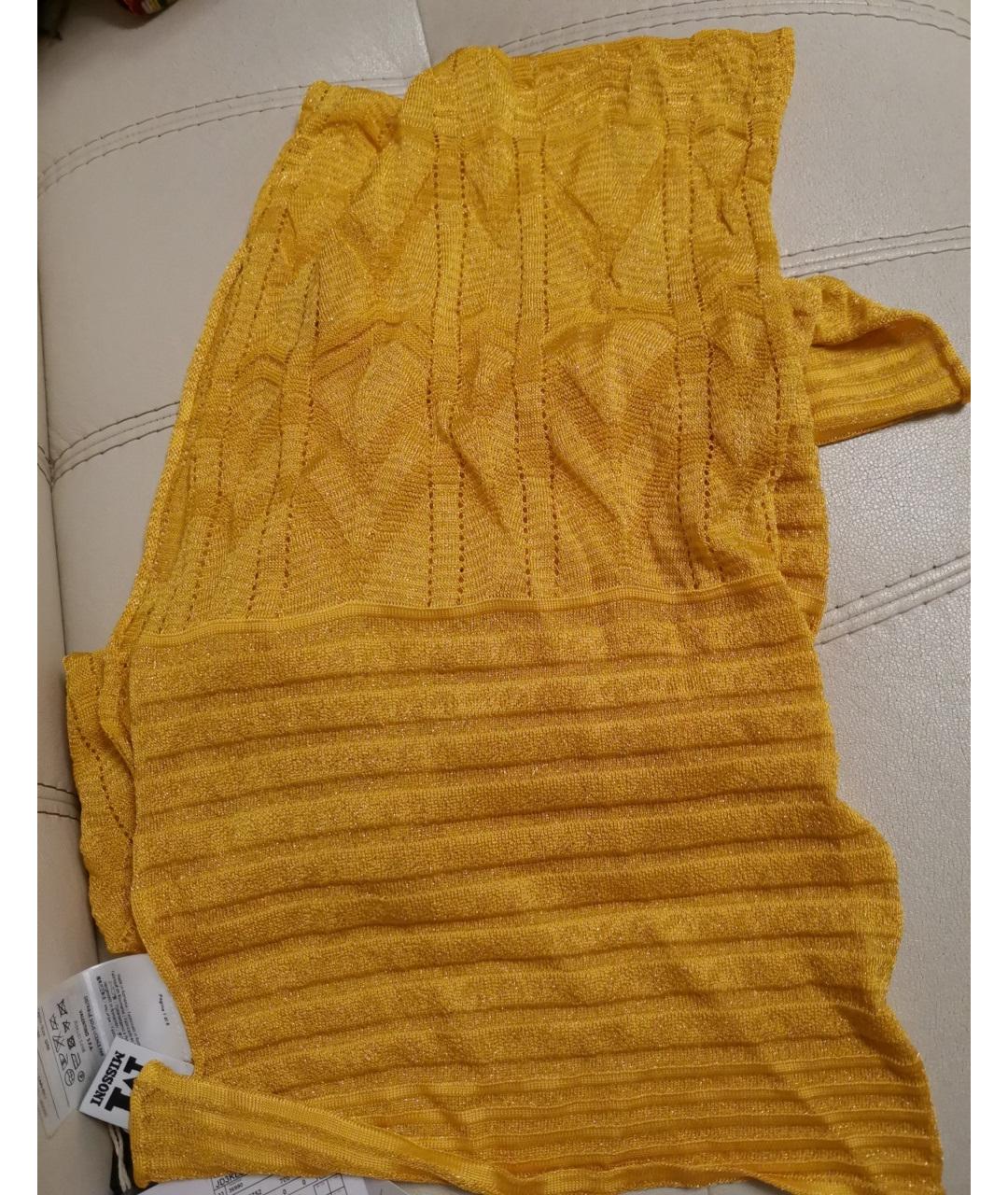 M MISSONI Желтый шарф, фото 4