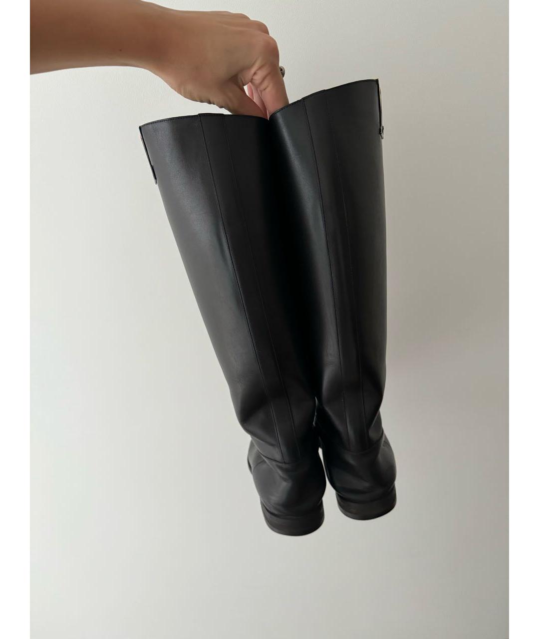 LOUIS VUITTON PRE-OWNED Черные кожаные сапоги, фото 2