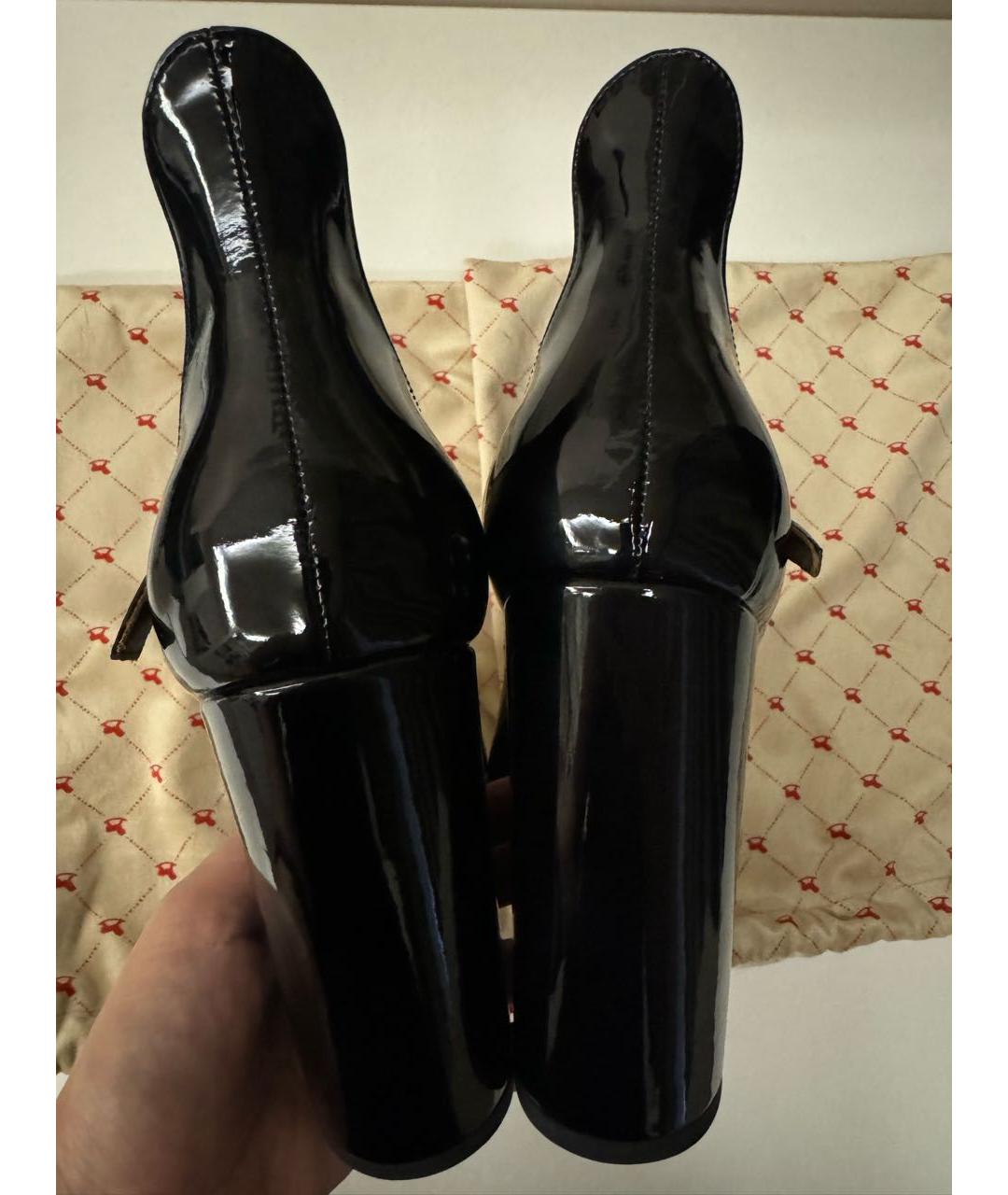 ULYANA SERGEENKO Черные туфли из лакированной кожи, фото 4