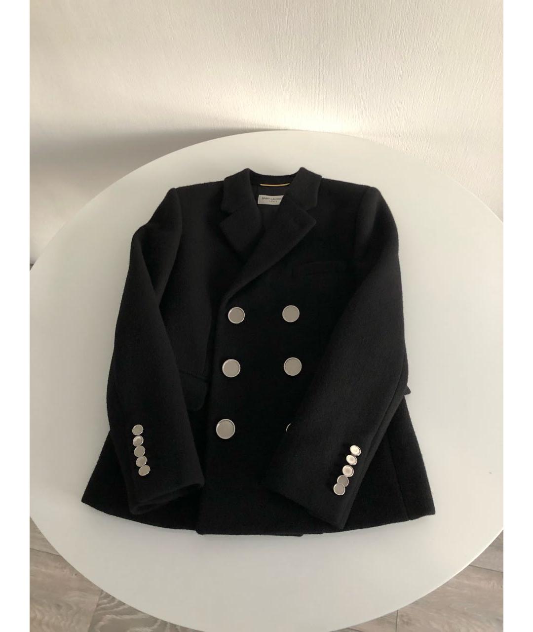 SAINT LAURENT Черный шерстяной жакет/пиджак, фото 5