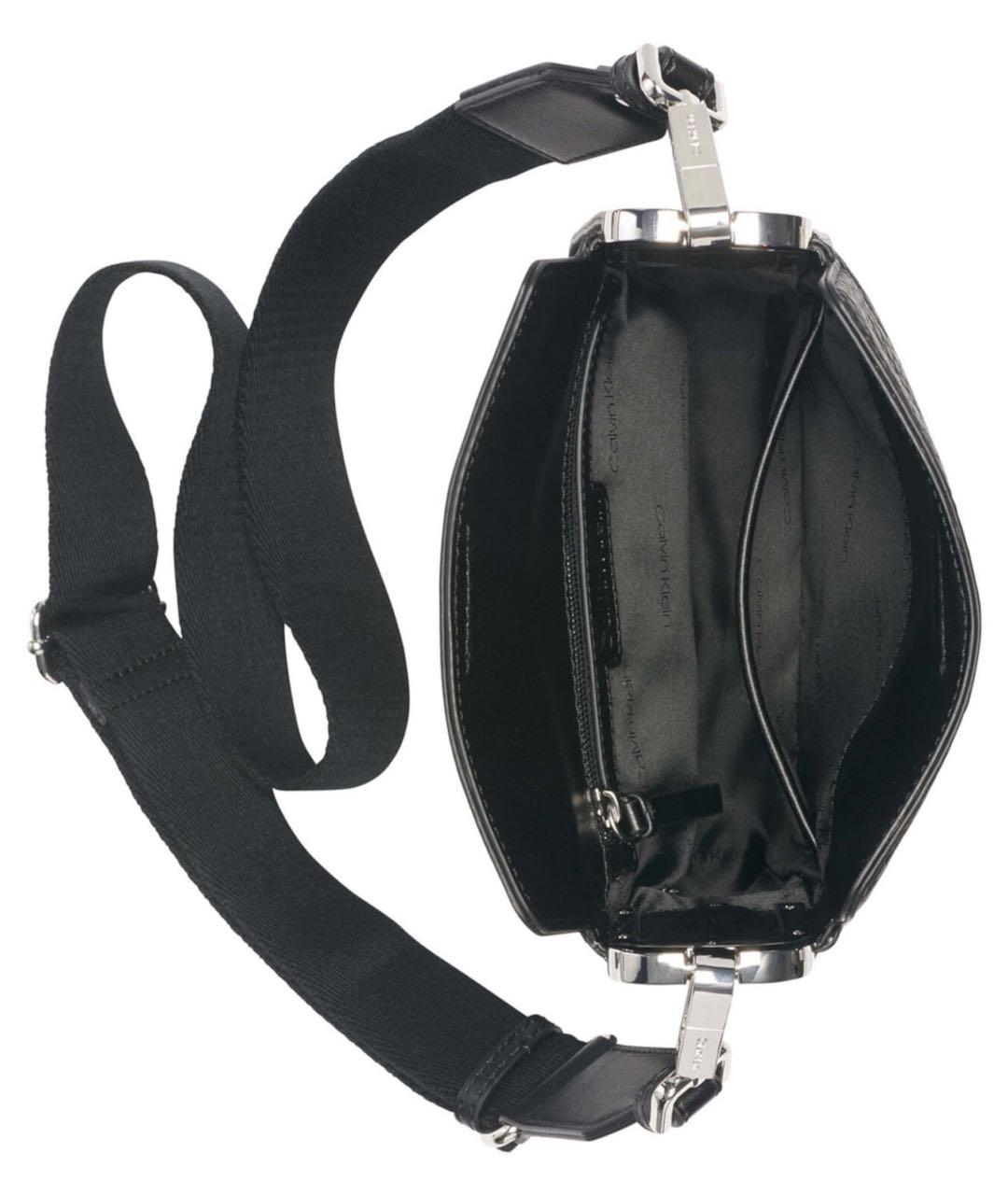 CALVIN KLEIN Черная сумка через плечо из искусственной кожи, фото 2