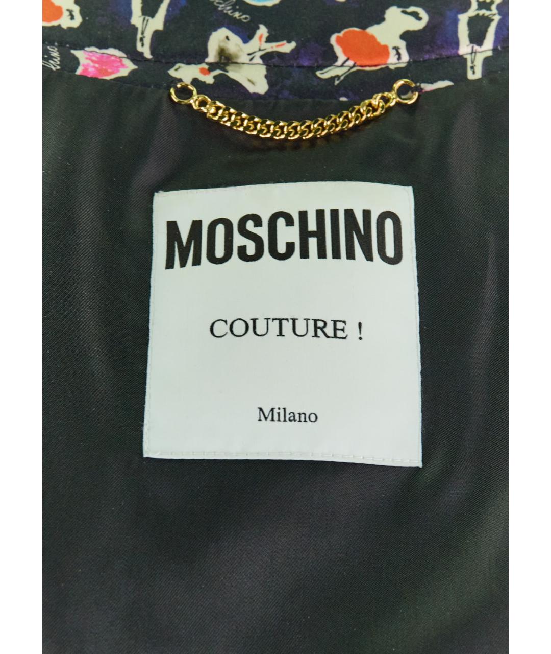 MOSCHINO Черное шерстяное пальто, фото 3