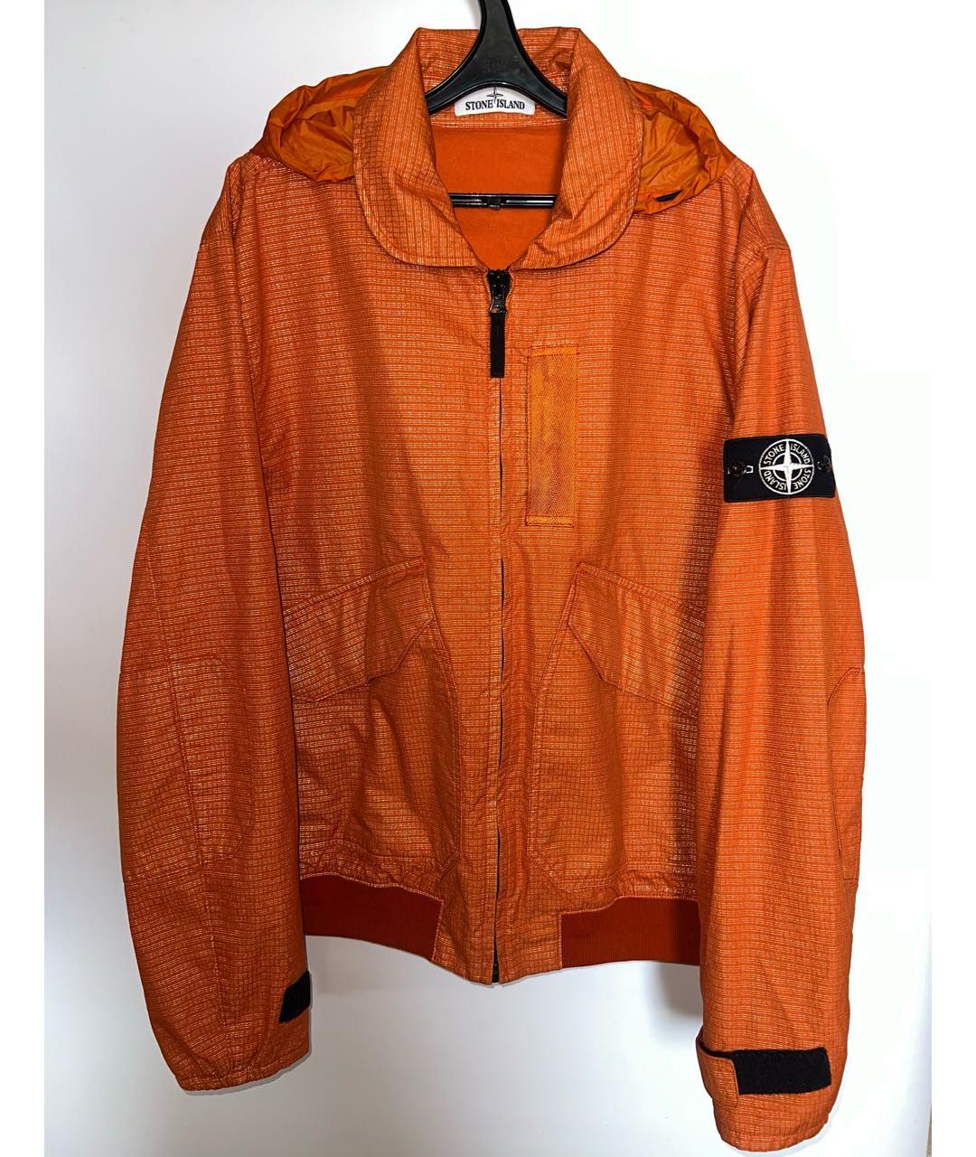 STONE ISLAND Оранжевая хлопковая куртка, фото 2