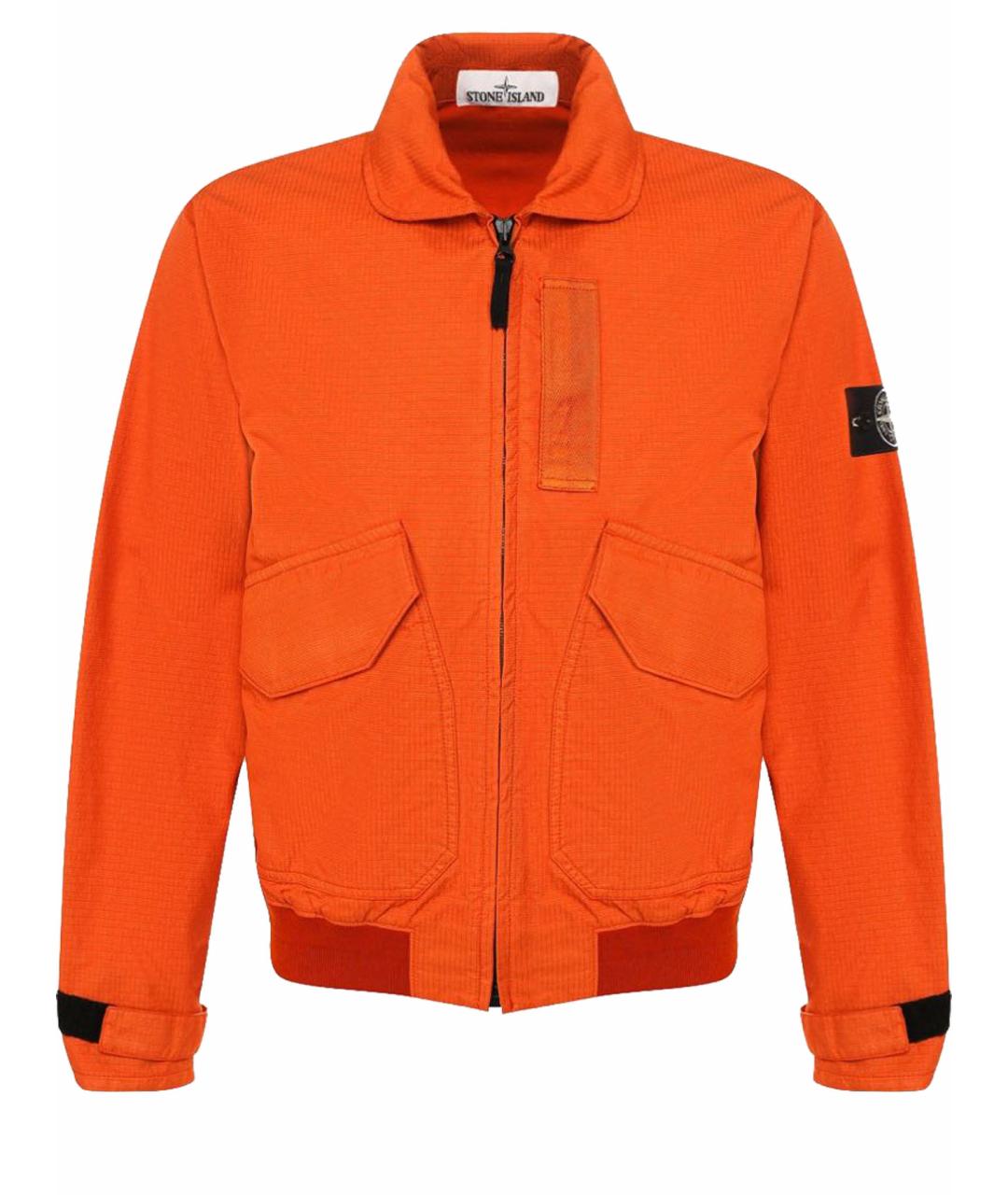 STONE ISLAND Оранжевая хлопковая куртка, фото 1