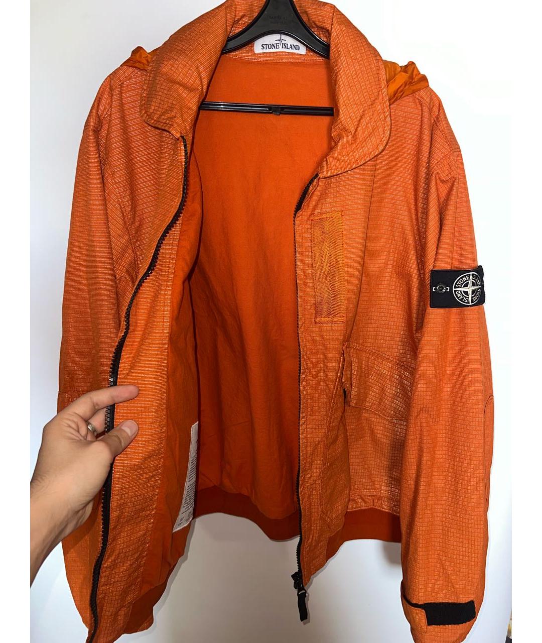 STONE ISLAND Оранжевая хлопковая куртка, фото 5