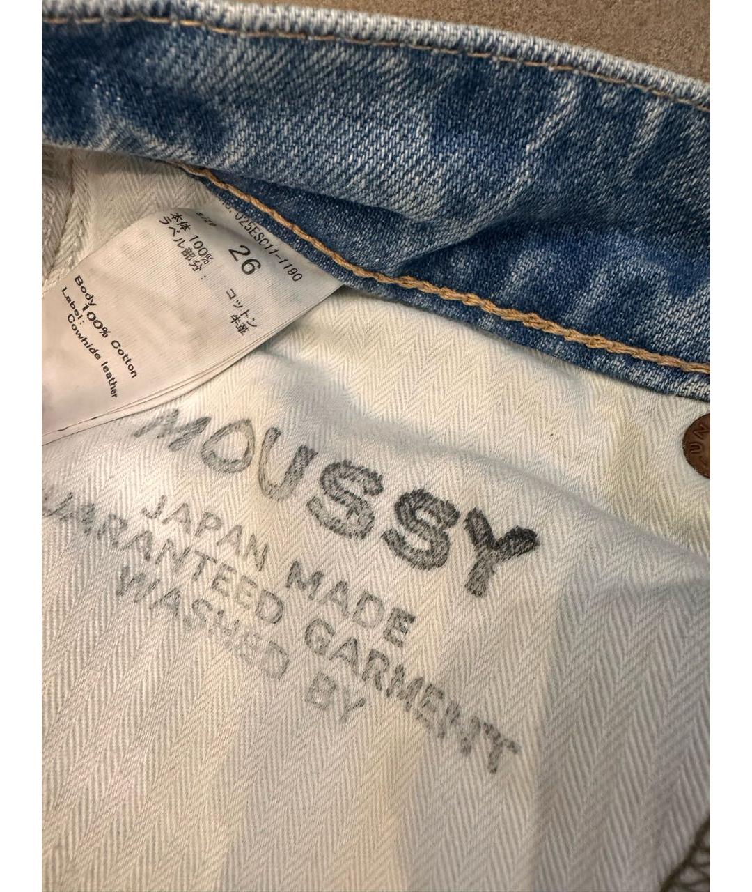 MOUSSY VINTAGE Голубые хлопковые джинсы слим, фото 6