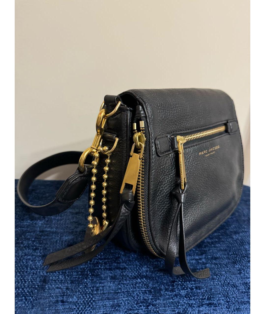 MARC JACOBS Черная кожаная сумка через плечо, фото 2