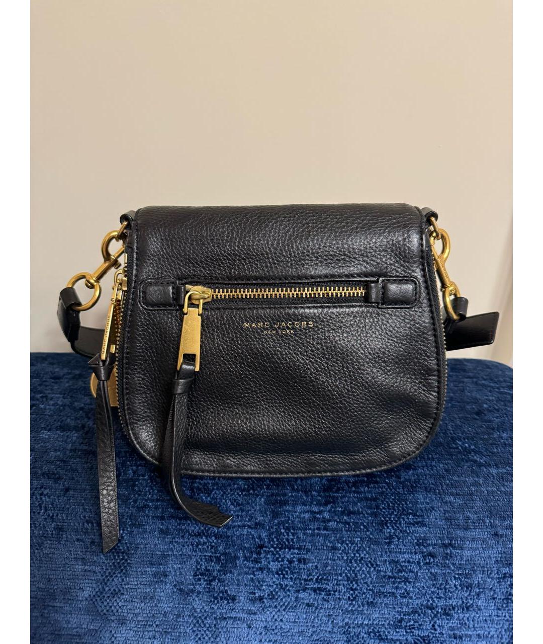 MARC JACOBS Черная кожаная сумка через плечо, фото 5