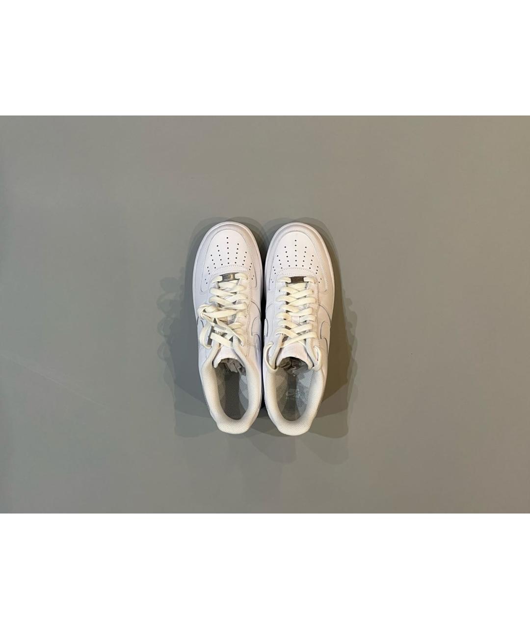 NIKE Белые кожаные низкие кроссовки / кеды, фото 3