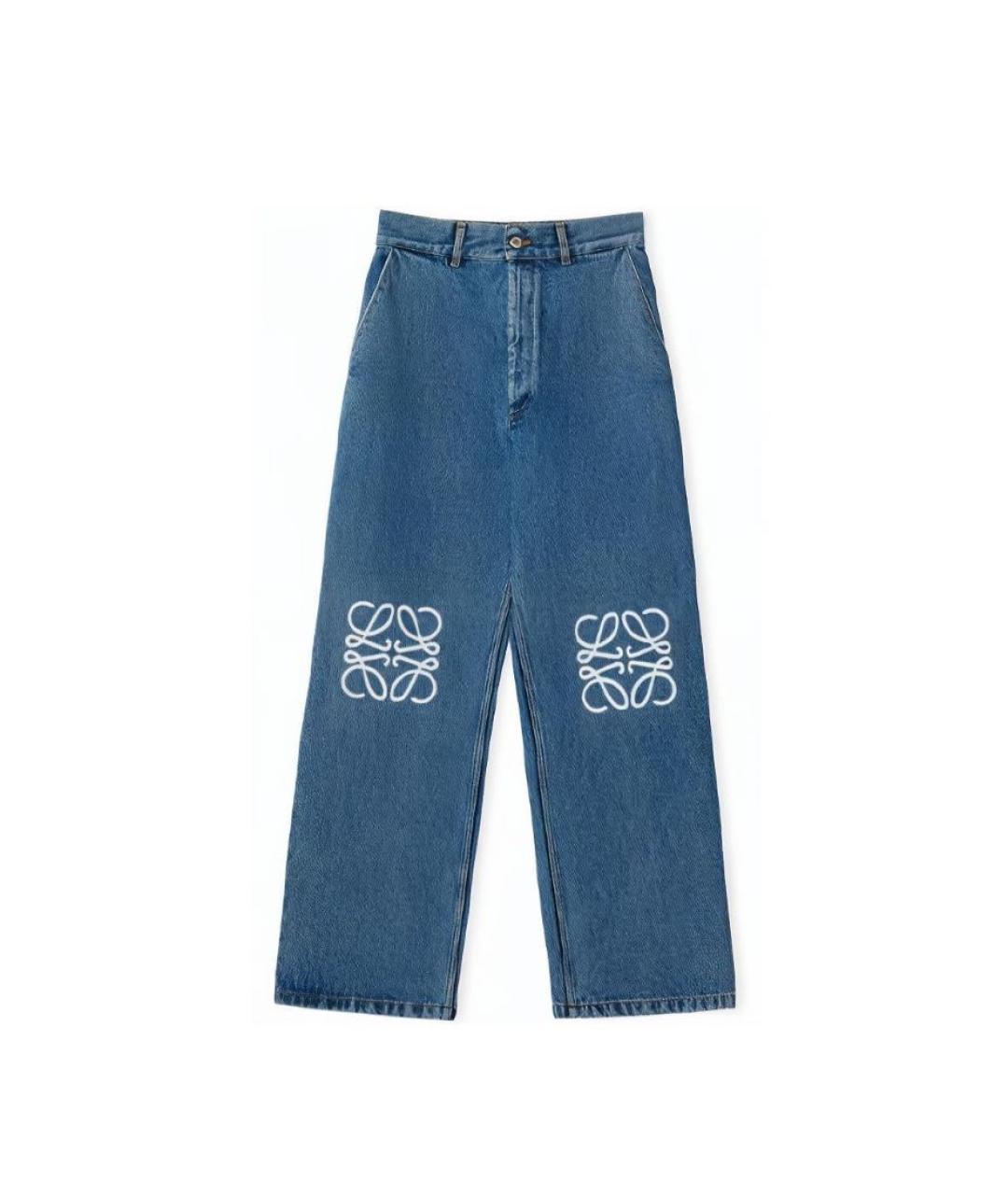 LOEWE Синие прямые джинсы, фото 1