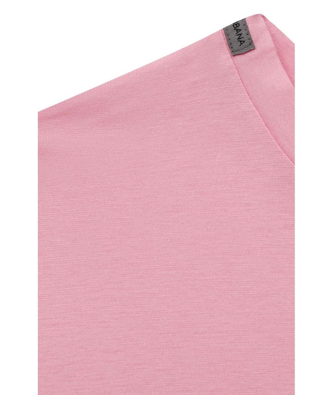 DOLCE&GABBANA Розовая хлопковая футболка, фото 3